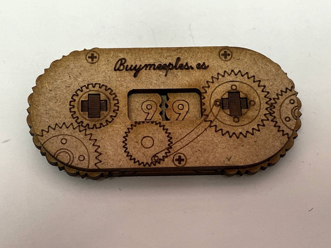 Contador doble modelo oval  steampunk