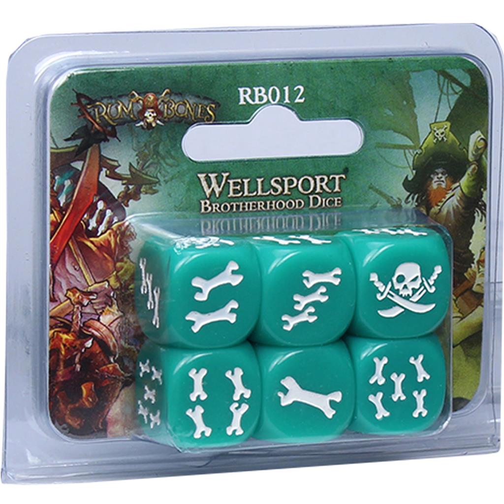 RUM &amp;amp; BONES SET DE DADOS HERMANDAD DE WELLSPORT