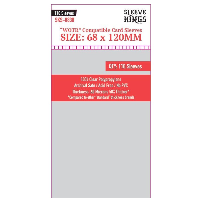 [8830] SLEEVE KINGS WOTR PERFECT COMPATIBLE SLEEVES (68X120MM)