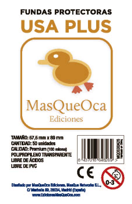 Fundas premium USA Plus (57,5 mm-x-89-mm) MasQueOca