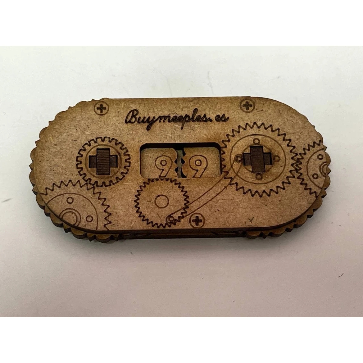 Contador doble modelo oval  steampunk