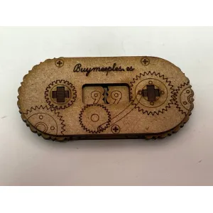 Contador doble modelo oval  steampunk - Imagen 2