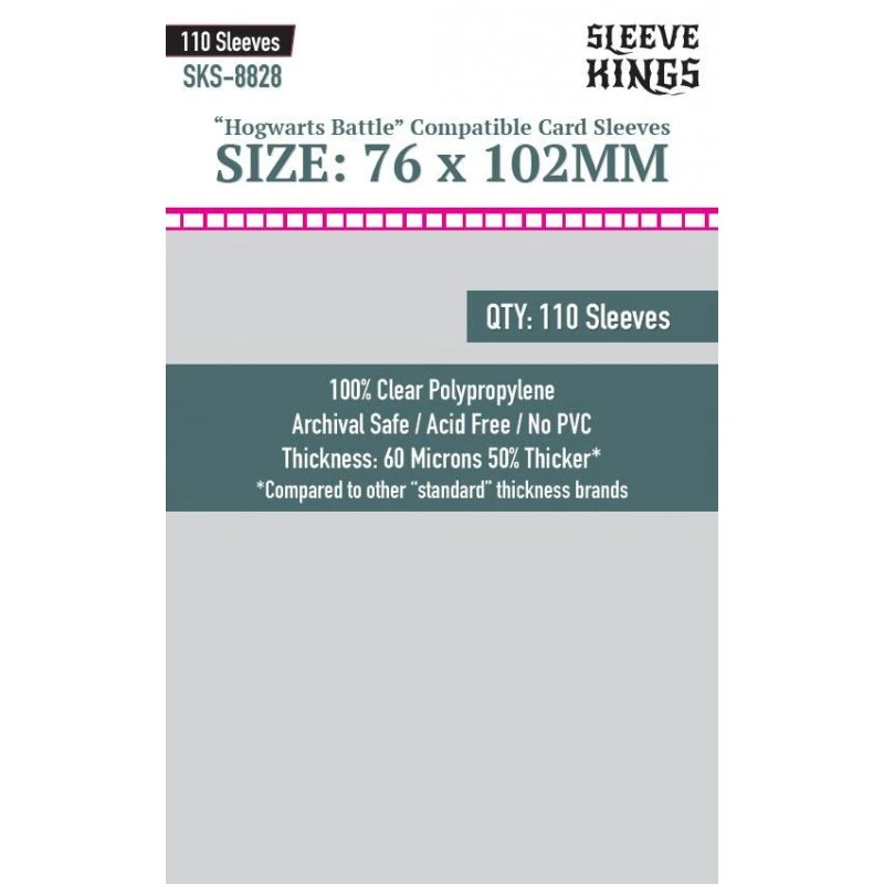 [8828] SLEEVE KINGS HOGWARTS BATTLE LARGE SLEEVES (76X102MM)