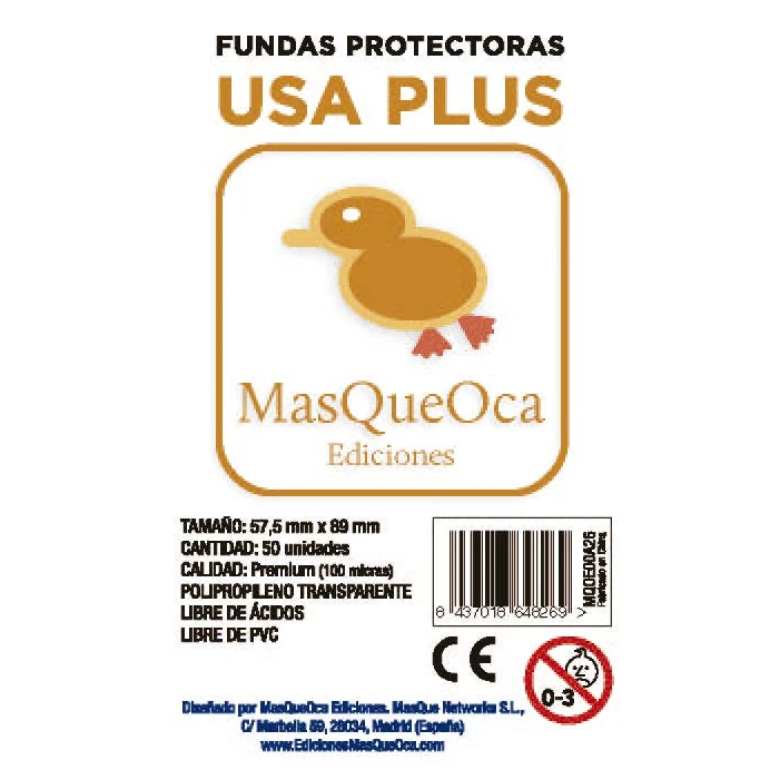 Fundas premium USA Plus (57,5 mm-x-89-mm) MasQueOca