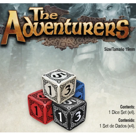 Set de 4 dados de 6 caras de fantasia - The Path of the Adventurers